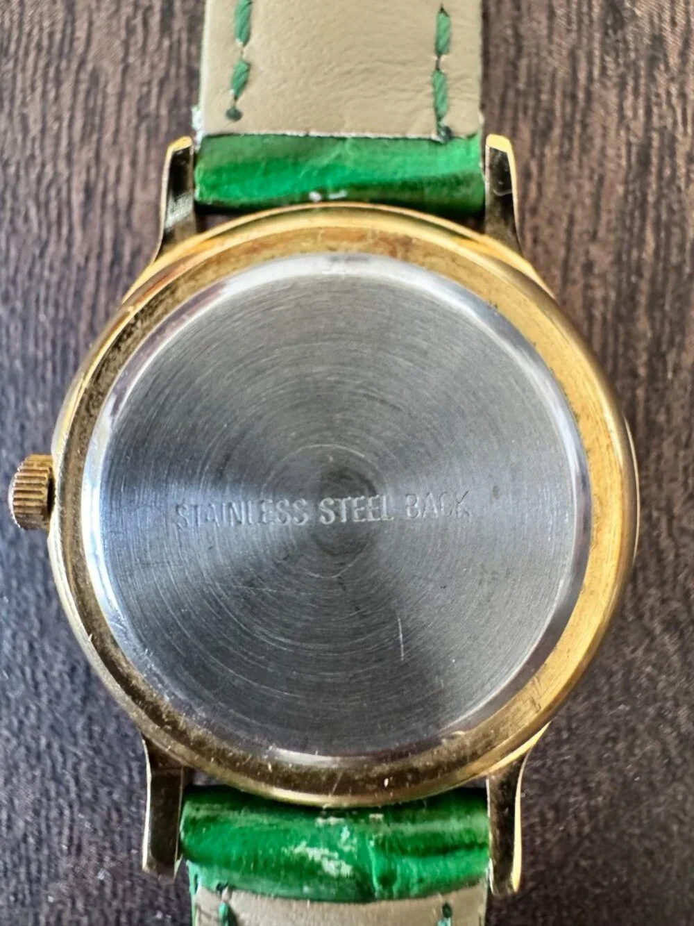 Dom Baiz Analog Quartz Watch | Green Genuine Leather Band | Decorative Stones